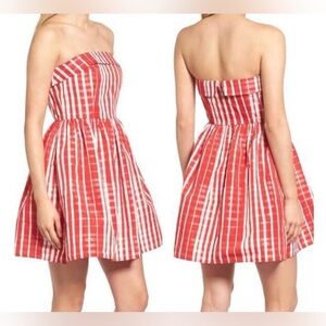 Vineyard Vines Plaid Strapless Dress